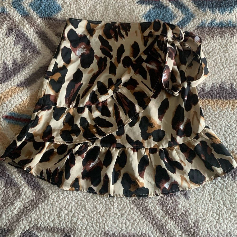 Princess Polly Leopard Print Ruffle Skirt